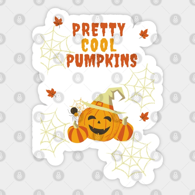 Pretty Cool Pumpkins Funny Halloween Gift Sticker by Famgift